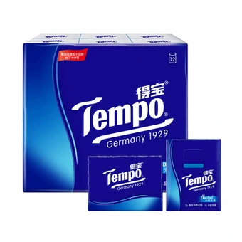 Салфетки TEMPO влагостойкие 4 слоя 12 упаковок | Китай.рф