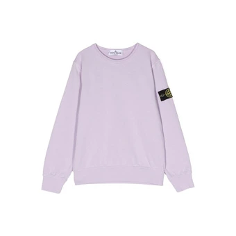 Детская худи Stone Island светло-фиолетового цвета с логотипом | Китай.рф