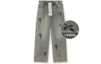 Удобные Джинсы oversize с принтом | Китай.рф