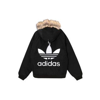 Черный пуховик adidas Originals с логотипом на спине | Китай.рф