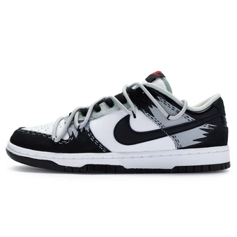 Кастомные Nike Dunk: черно-белый контраст, ручная роспись | Китай.рф