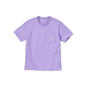 UNIQLO x Детектив Конан Футболка SS23 Сине-Фиолетовая | Китай.рф