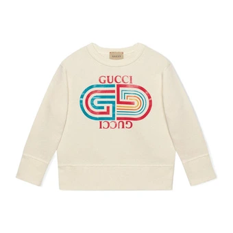 GUCCI Детская худи с принтом, бежевая | Китай.рф