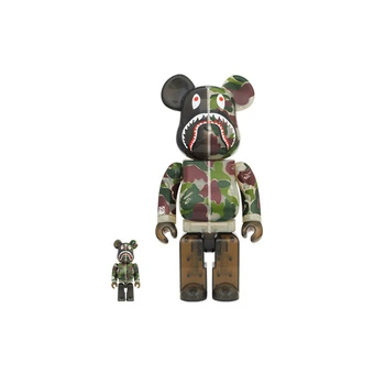 BE@RBRICK x BAPE CLEAR ABC CAMO SHARK 2020 Green | Китай.рф