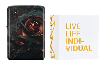Зажигалка ZIPPO Individual Black Rose в подарочной упаковке | Китай.рф