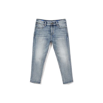 JACK & JONES Мужские укороченные джинсы светло-голубые с потертостями и карманами | Китай.рф