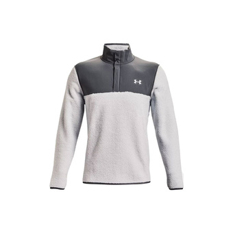 Under Armour Толстовка Мужская Серая с Логотипом и Воротником-Стойкой | Китай.рф