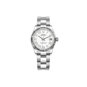 ROLEX Datejust 31 мм: Женские швейцарские часы, сталь Oyster, белый циферблат | Китай.рф