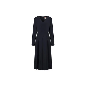 Платье макси MaxMara с V-вырезом и драпировкой | Китай.рф