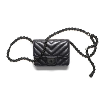 CHANEL 2.55 So Black 22K: Сумка на цепочке из глянцевой кожи | Китай.рф