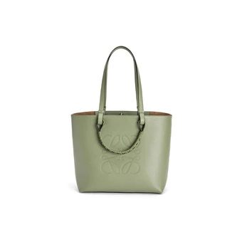 LOEWE Anagram Tote: Классическая сумка из телячьей кожи бобово-зеленая | Китай.рф
