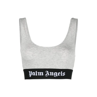 Бюстгальтер-топ Palm Angels с логотипом, серый | Китай.рф