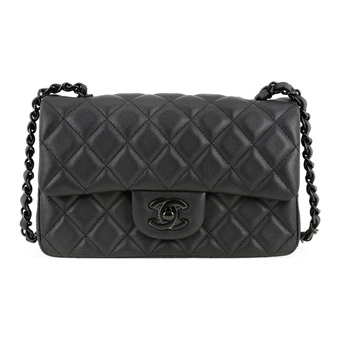 CHANEL Classic Flap CF 23B Soblack Мини-сумка из ягненка, черная | Китай.рф