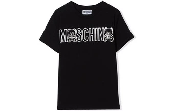 MOSCHINO футболка с принтом логотипа, детская, черная | Китай.рф