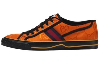 Мужские оранжевые кроссовки GUCCI Tennis 1977 с принтом | Китай.рф