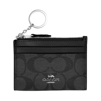 Мини-кошелек COACH Skinny из искусственной кожи, черный | Китай.рф
