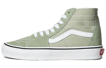 Скейтбординг кроссовки Vans SK8 Tapered унисекс бело-зеленые высокий верх | Китай.рф
