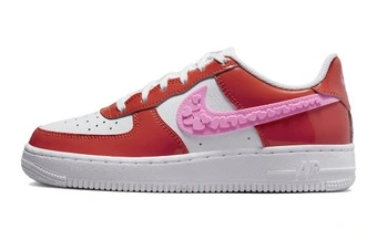 Детские кроссовки Nike Air Force 1 бело-красные | Китай.рф