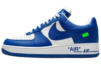 Кроссовки Nike x Louis Vuitton Air Force 1 Low низкие сине-белые | Китай.рф