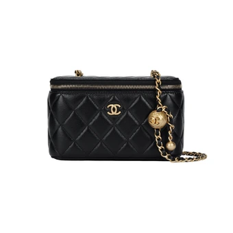 Черная сумка-бокс CHANEL на цепочке из овечьей кожи | Китай.рф