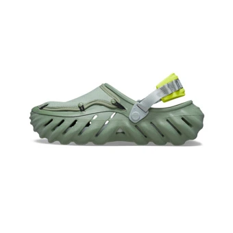 Клоги Crocs Echo Hooded Clog Moss удобные дышащие для улицы унисекс зеленые | Китай.рф
