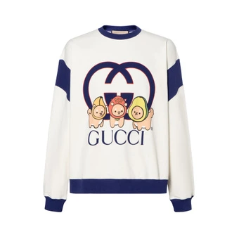 Худи GUCCI Весна-Лето 2023 с принтом логотипа, мужская, белая | Китай.рф