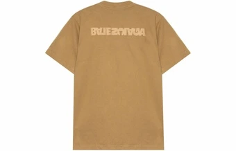Футболка Balenciaga Turn Slit T Shirt мужская, свободный крой, коричневая | Китай.рф