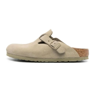 Мягкие комфортные сланцы Birkenstock с закрытым носком и толстой подошвой цвета хаки | Китай.рф