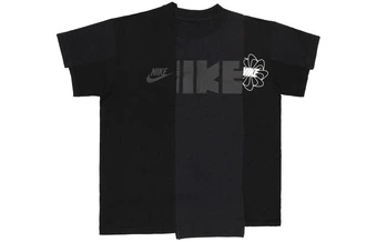 Женская черная футболка Nike x Sacai с логотипом | Китай.рф