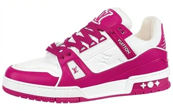 Унисекс кроссовки LOUIS VUITTON Trainer кожаные пурпурно-красные | Китай.рф