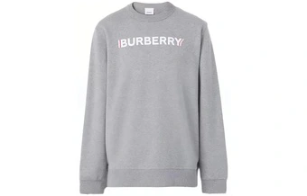 Мужской свитшот Burberry с принтом, светло-серый | Китай.рф