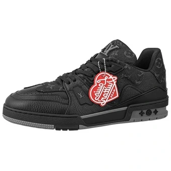Nigo x LOUIS VUITTON Trainer кожаные классические модные кеды мужские черные | Китай.рф