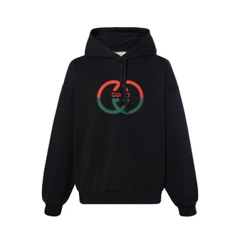 Толстовка с капюшоном GUCCI и логотипом мужская черная | Китай.рф