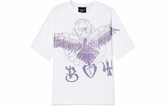 Футболка Boy London хлопковая с орлом, унисекс, белая | Китай.рф