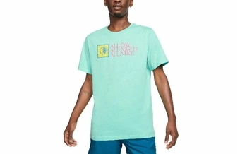 Nike Sportswear Мужская футболка с круглым вырезом и тропическим зеленым принтом | Китай.рф