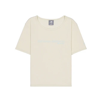 Футболка New Balance Drop Shoulder Sleeve женская, бежевая | Китай.рф