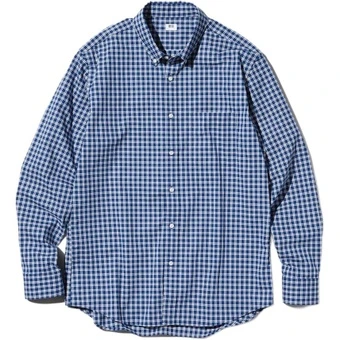 Рубашка UNIQLO унисекс, комбинированная клетка, темно-синий | Китай.рф