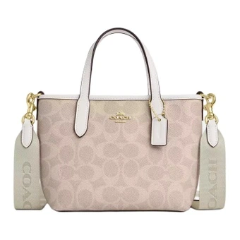 COACH City 15 Tote-сумка, съемный ремень, текстиль, мини, молочная | Китай.рф