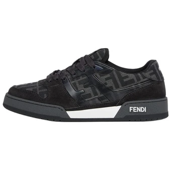 Мужские низкие кеды для скейтборда FENDI Match, черные | Китай.рф