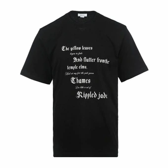 Футболка Alexander McQueen Text Printed с круглым вырезом мужская | Китай.рф