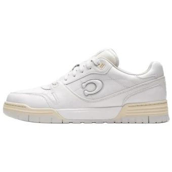COACH Soho Leather Lace-Up Round Toe Low-Top Skateboard Shoes Men's White | Китай.рф