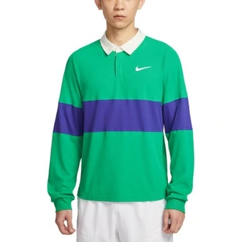 Мужская теннисная футболка Nike Dri-FIT ADVCourt Slam SS25 Stadium Green/Midnight Blue/White | Китай.рф