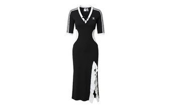 Платье Adidas Originals 3 Stripes Maxi Dress Black White | Китай.рф