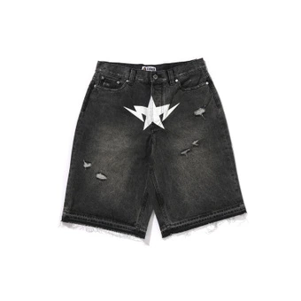 Мужские джинсовые шорты A BATHING APE SS25 с принтом звезды | Китай.рф