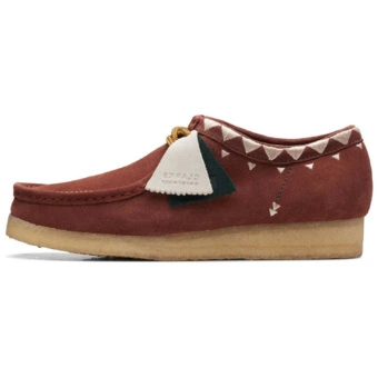 Мужские ботинки Clarks Originals WALLABEE замшевые кирпично-красные | Китай.рф