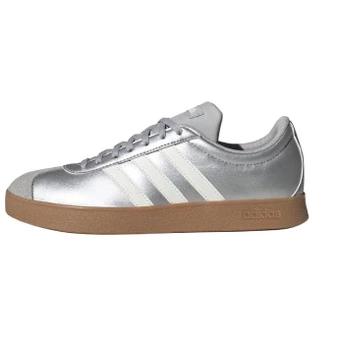 Женские кеды adidas VL Court Base серебристо-серо-белые | Китай.рф