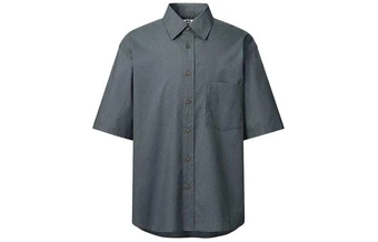 Мужская рубашка UNIQLO SS24 U серии с коротким рукавом Dark Gray | Китай.рф