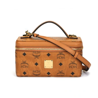 Косметичка MCM с логотипом коричневая | Китай.рф
