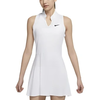 Nike Dri-Fit Court Victory однотонное платье-сарафан для отдыха, женское, белое | Китай.рф