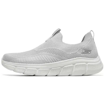 Мужские серые кроссовки Skechers Bob's дышащие и износостойкие | Китай.рф